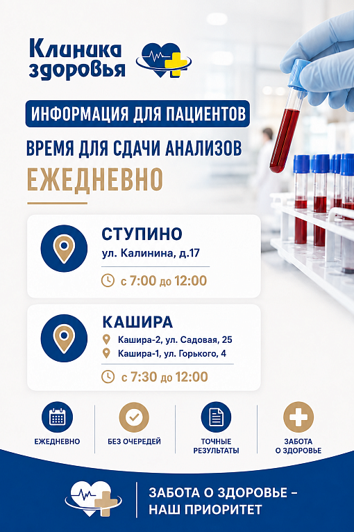 Сдаём анализы ежедневно!